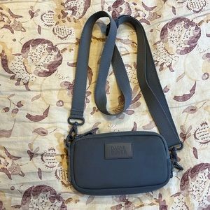 Dagne Dover Mara crossbody sling bag in steel blue